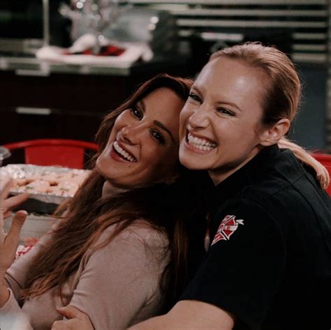 station 19 kisscartoon|Maya and Carina kiss .